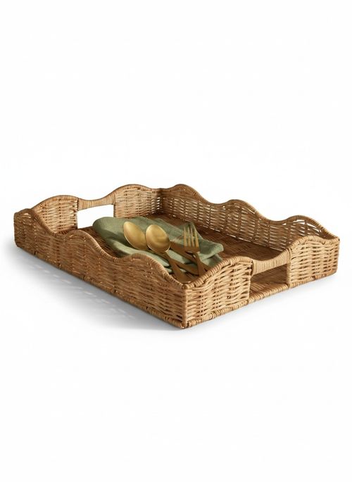 Habitat Rattan Coffee Table Tray - Natural