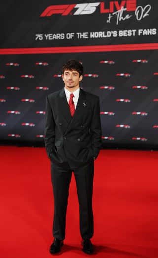 Charles Leclerc of Monaco and Scuderia Ferrari attends F1 75 Live at The O2 Arena on February 18, 2025 in London, England.