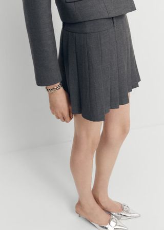 Pleated Mini-Skirt