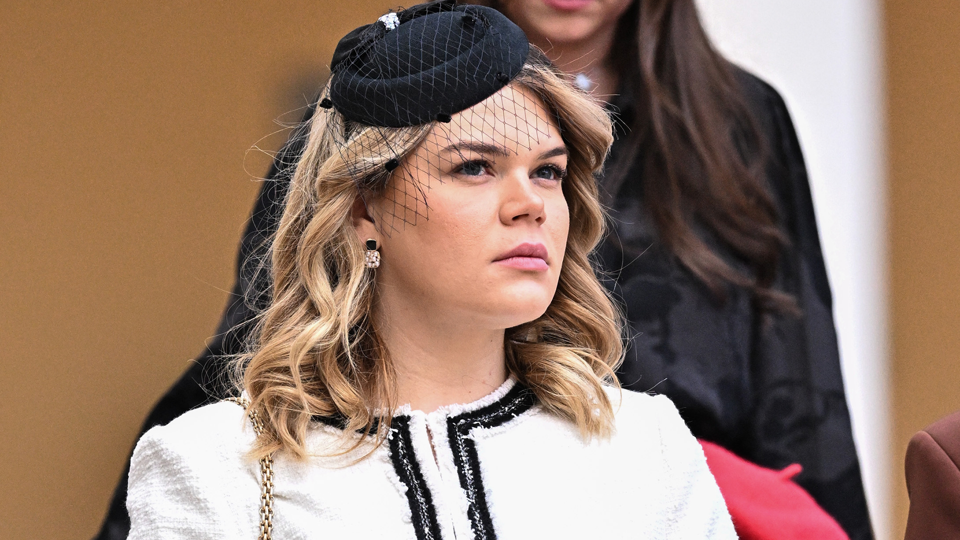MONTE-CARLO, MONACO - NOVEMBER 19: (EDITORS NOTE : NO TABLOIDS). Camille Gottlieb attends the Monaco National Day on November 19, 2022 in Monte-Carlo, Monaco. (Photo by David Niviere/SC Pool - Corbis/Corbis via Getty Images)