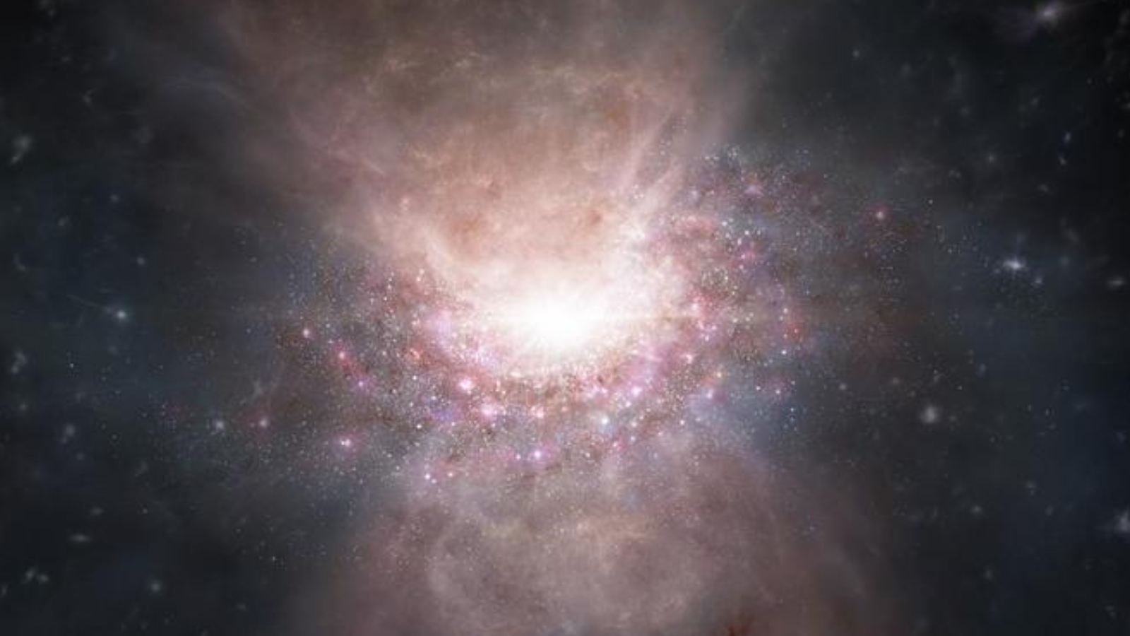 Scientists find black hole powering a molecular gas fountain in the ancient universe