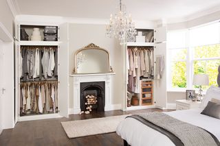bedroom with built in wardrobes