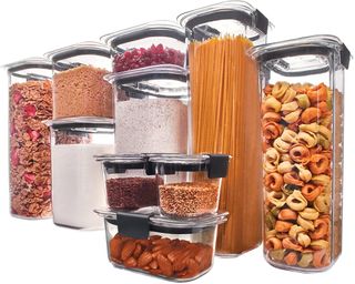 Rubbermaid Brilliance Pantry Organization & Food Storage Containers with Airtight Lids, Set of 10 (20 Pieces Total)