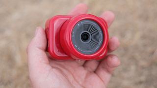 Photograph of the ATLi Eon time-lapse camera in red