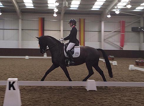 Chloe Vell competing at Addington
