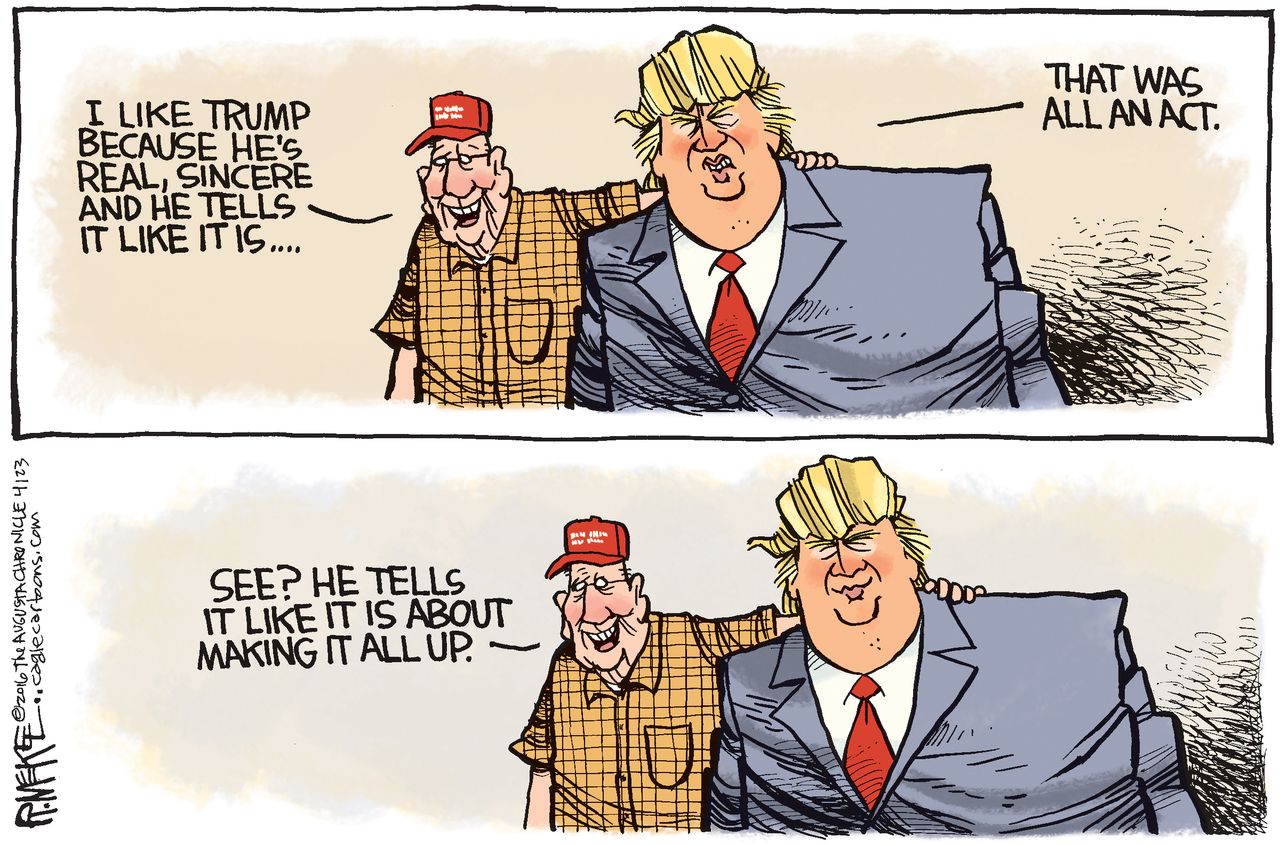 Political Cartoon U.S. Trump Voters