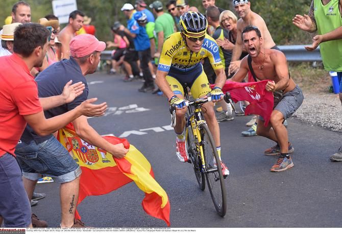 Oliver Zaugg (Tinkoff-Saxo) tried to win the stage after a solo attack