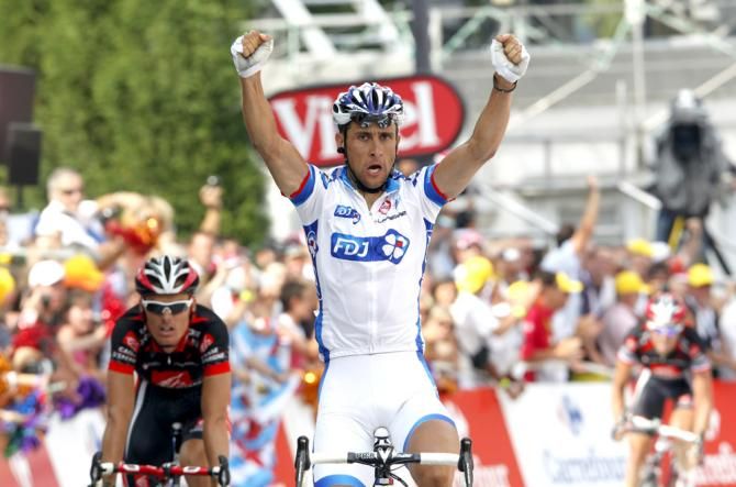 Sandy Casar wins the third Tour de France stage of his career in stage 9 of the 2010 Tour