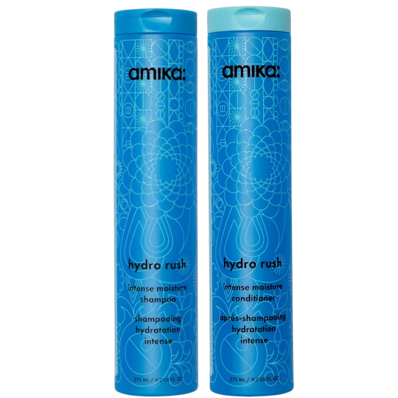 Amika Hydro Rush Intense Moisture Shampoo and Conditioner Bundle