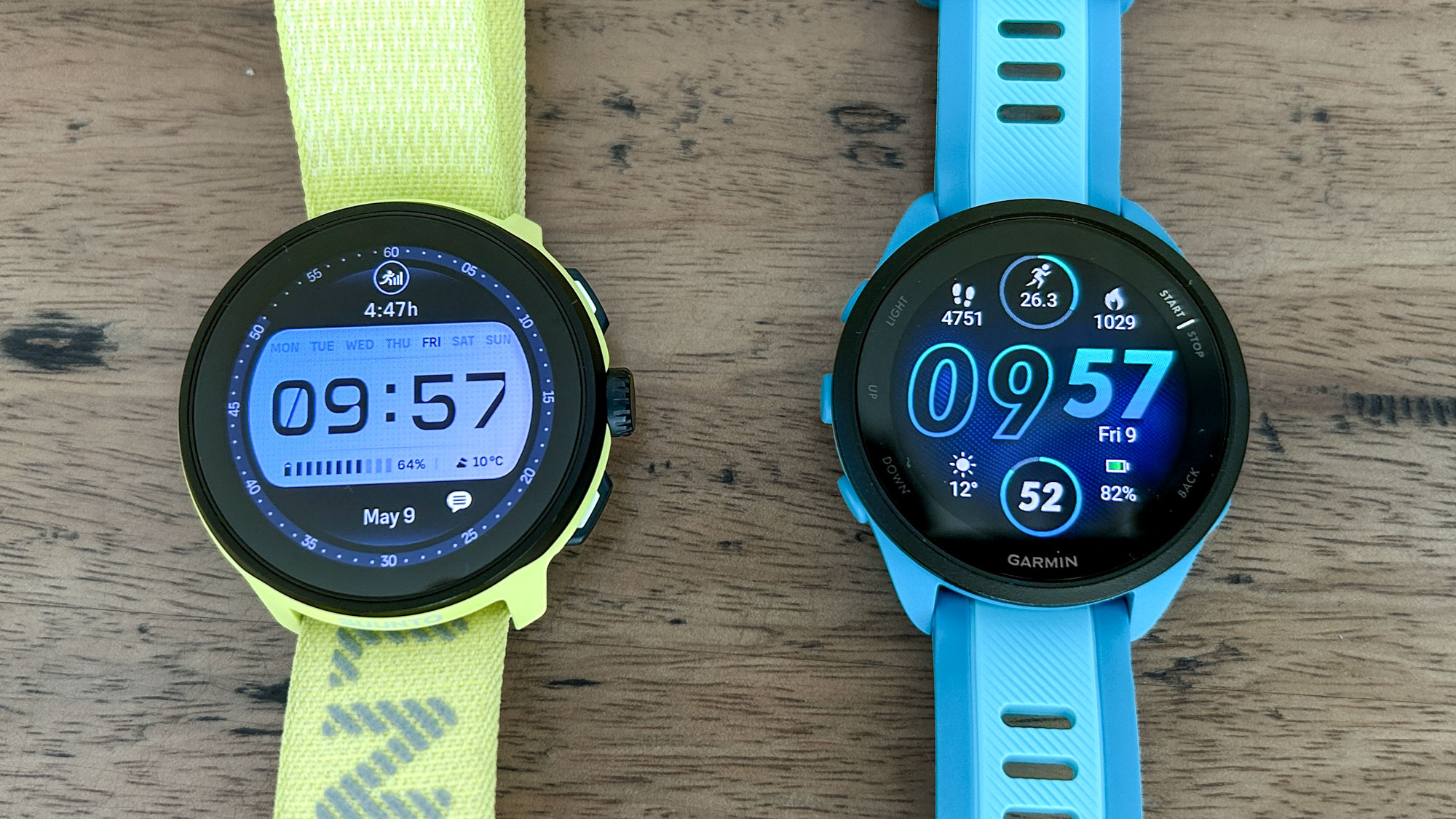 Suunto Run vs Garmin Forerunner 165