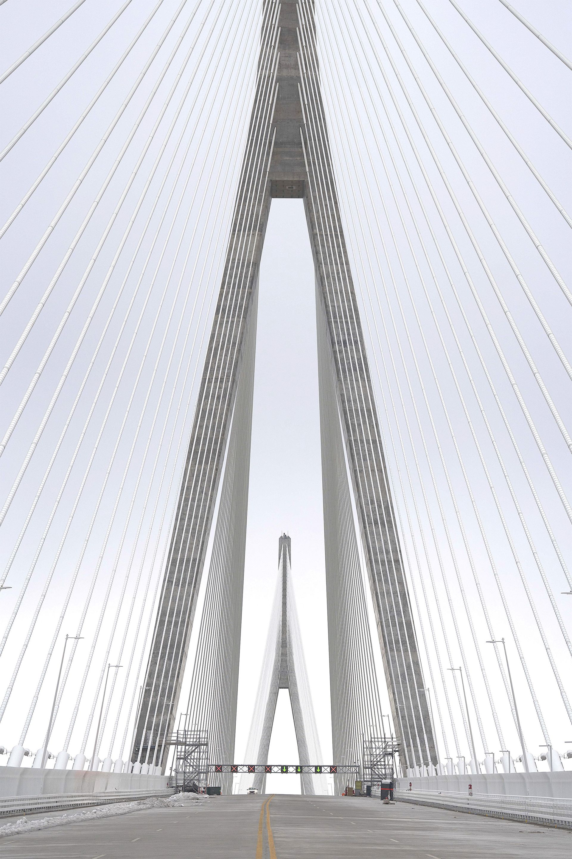 Howe Pattern Bridge Crossing the new Gordie Howe International Bridge in Detroit | Wallpaper*