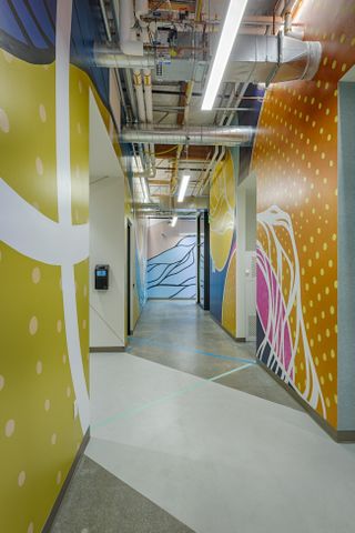 Fun circulation space at google office