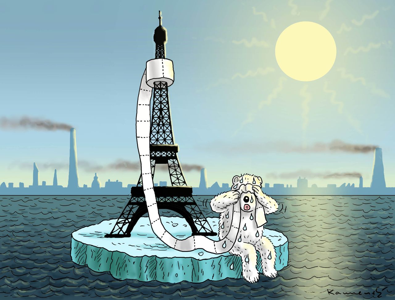 Editorial cartoon World COP21 Climate Change