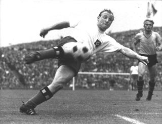 Uwe Seeler in action for Hamburg during the 1960s the best German players ever