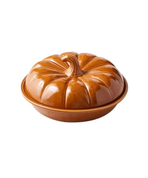 Williams Sonoma Pumpkin Covered Pie Dish