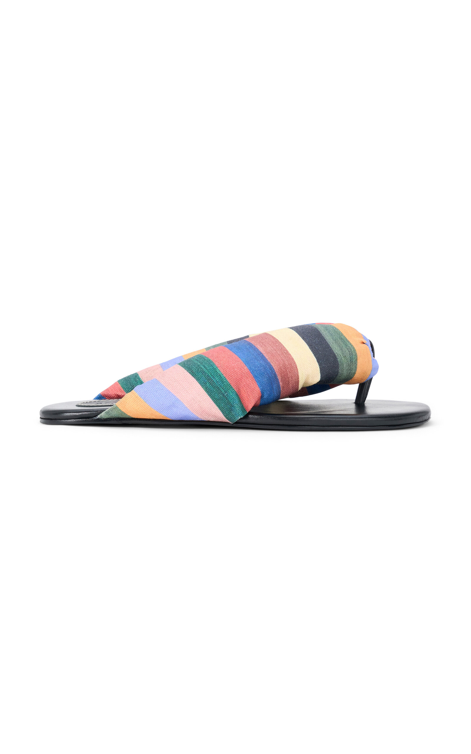 Juno Thong Cotton-Leather Sandals