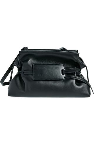 Zip Tie Leather Crossbody Bag