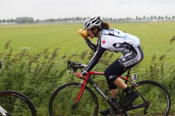 Joelle Numainville (Tibco) takes a drink