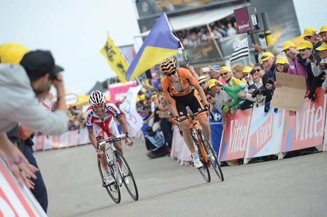 Joaquim Rodriguez battled Mikel Nieve for third on the Mont Ventoux