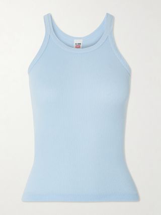 Ribbed Cotton-Jersey Tank