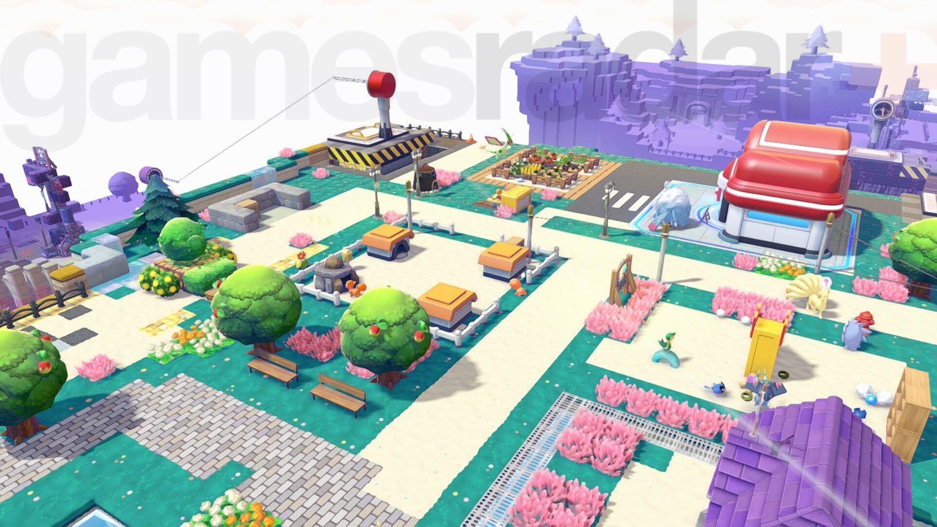 A view over the Sparkling Skylands Pokopia area