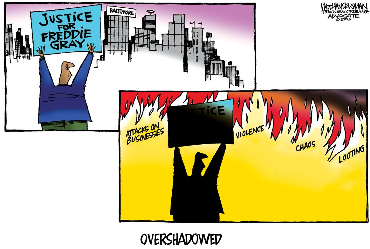 
Editorial cartoon U.S. Baltimore Freddie Gray