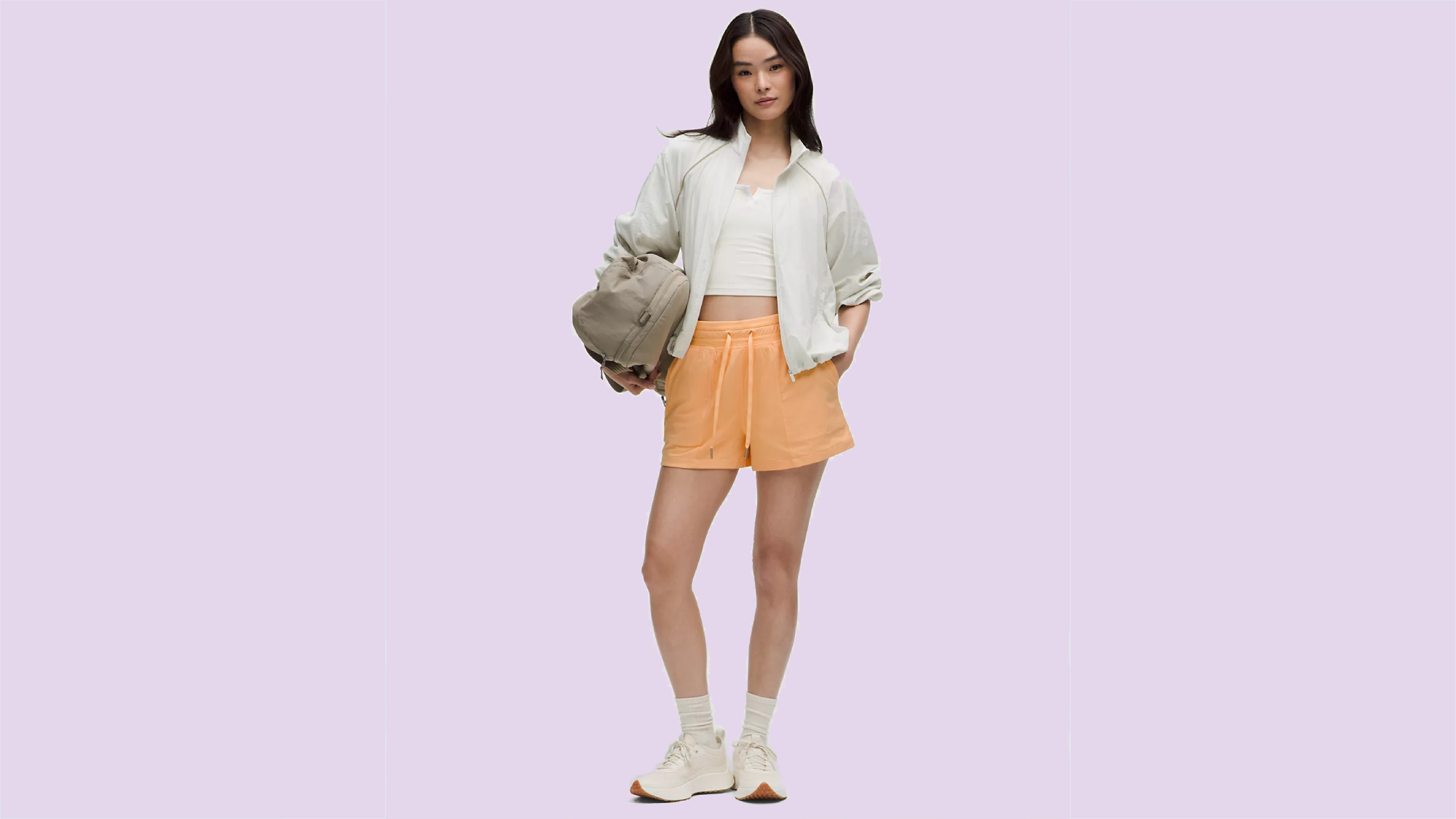 Woman wearing Lululemon apparel