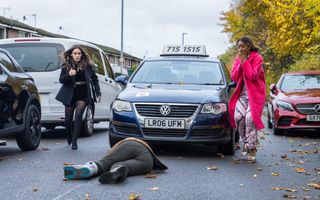 Emma Brooker and Faye are in shock after hitting an elderly man.