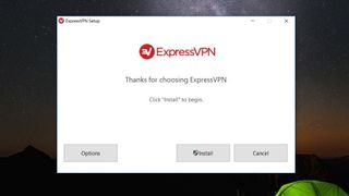 ExpressVPN Installation start