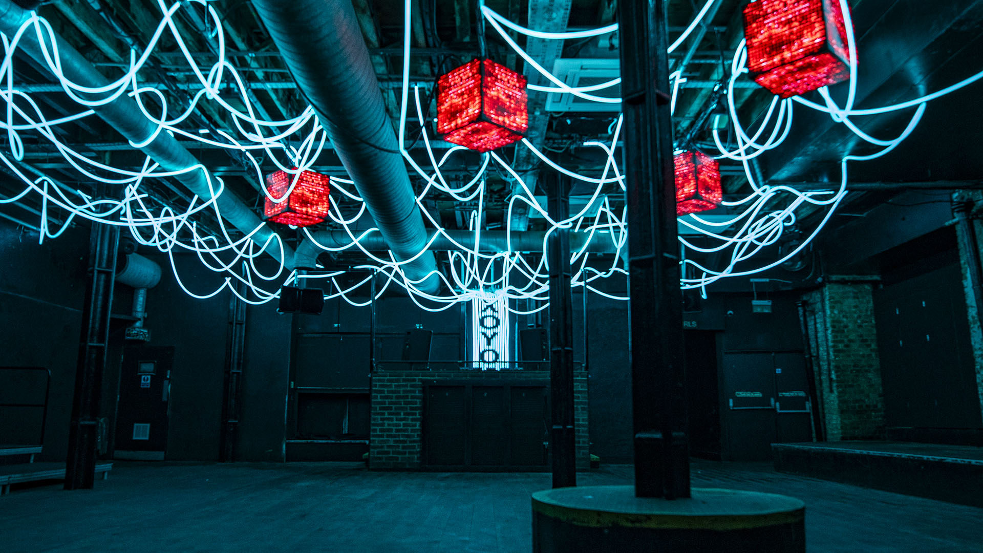 A photo of the inside of Xoyo's main room. 
