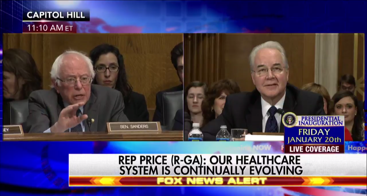 Bernie Sanders and Tom Price. 