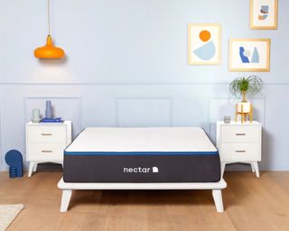 Best memory foam mattress on bed frame lifestyle image