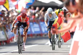 Remco Evenepoel outsprints Enric Mas to win stage 18 at Vuelta a Espana