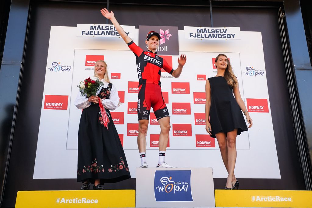 Ben Hermans (BMC) on the stage winners dias
