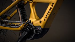 Orbea Rise SL H20 studio picture detailing the Shimano EP6 motor