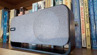 Bose SoundLink Home on a bookshelf