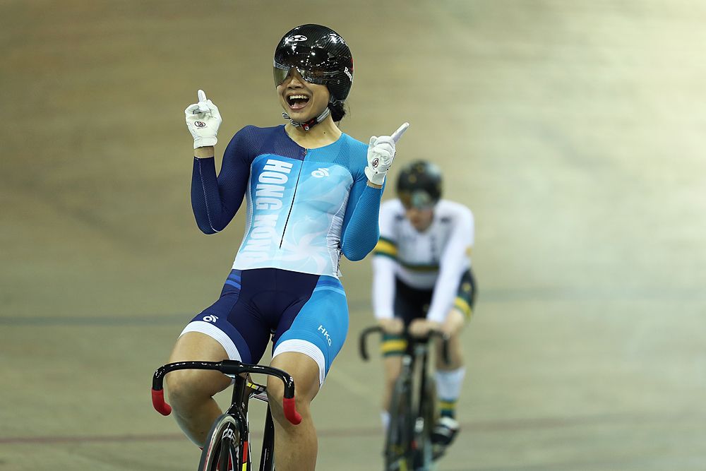 Wai Sze Lee (HKg) Hong Kong, China wins the women's Sprint gold medal
