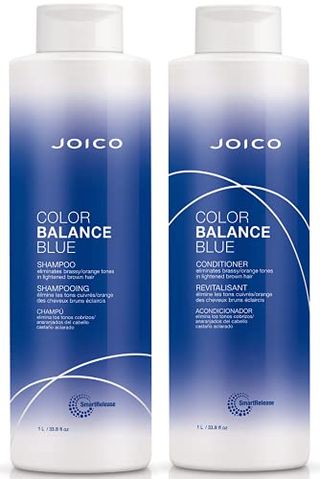 Joico Color Balance Blue Shampoo & Conditioner Set on a white background