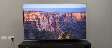 Hisense U6N hero image with cliff on screen 