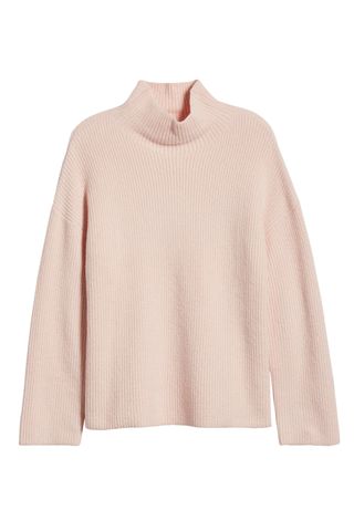 Treasure & Bond Relaxed Turtleneck Cotton Blend Sweater 