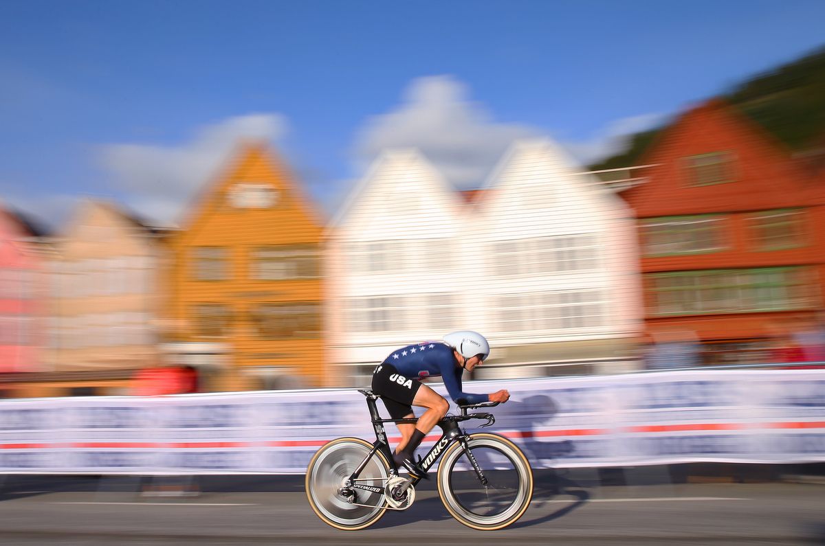 The riders buzzed through Bergen with little time to enjoy the scenary