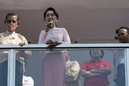 Aung San Suu Kyi officially won her seat in parliament in 2015 elections