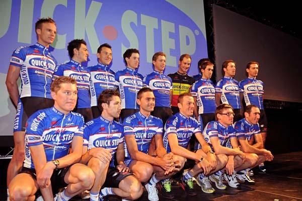 Team Quick Step at its 2010 presentation.