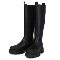 Ganni Leather Knee-high Boots, was £425 now £297 | MyTheresa