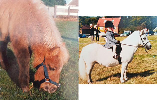 &ldquo;This is my 42&rdquo; Shetland mare, Blendworth Mary Rose (named by breeder as she was born the year they raised the Mary Rose from the Solent), affectionately known as &ldquo;Cheeky&rdquo;. When I bought her, she was registered as a chestnut with flaxen mane and tail, star and a snip. She changed colour so often when she was young, you literally could have sold her several times a year to the same person! I broke Cheeky in myself, at the time I was working at a stud which kept hunt horses, and I would occasionally ride Cheeky while leading one of the big hunters if they were doing light exercise around the village! In her 30 years, my beloved Cheeky has taught numerous children the art of &lsquo;stickability&rsquo;, has been shown in-hand and under saddle, attended Pony Club with my girls and worked for a living for a time at a Riding Therapy Centre. She is now enjoying the quiet life in a lovely home for her retirement &mdash; she is a very special pony indeed. She is pictured as a weanling and with one of my girls&rdquo; &mdash;Jo Restarick