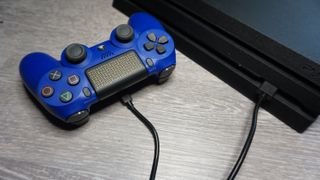 DualShock 4 connected to PS4
