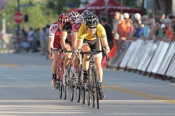 The successful break: Mike Northey (Rubicon Orbea), Aurelien Passeron (Garneau Chaussures Cycling Team), Neil Bezdek (Team Mountain Khakis pb Jittery Joe&rsquo;s) and James Stemper (Kenda Pro Cycling-GEARGRINDER).