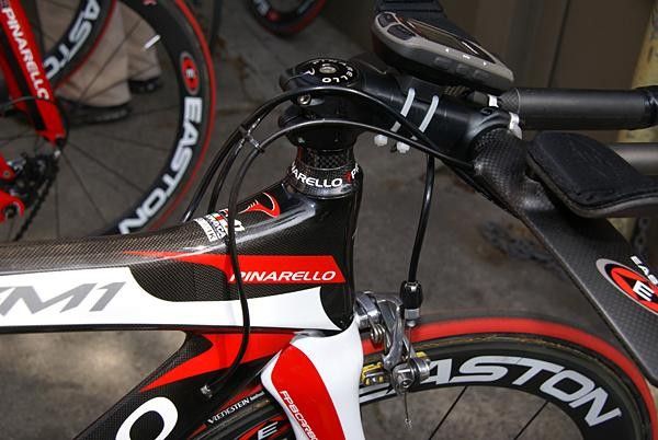 Ben Jacques-Maynes' Pinarello Montello FM1 gets the same treatment.