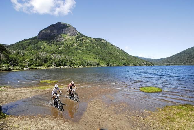 Two riders during the Trans Andes