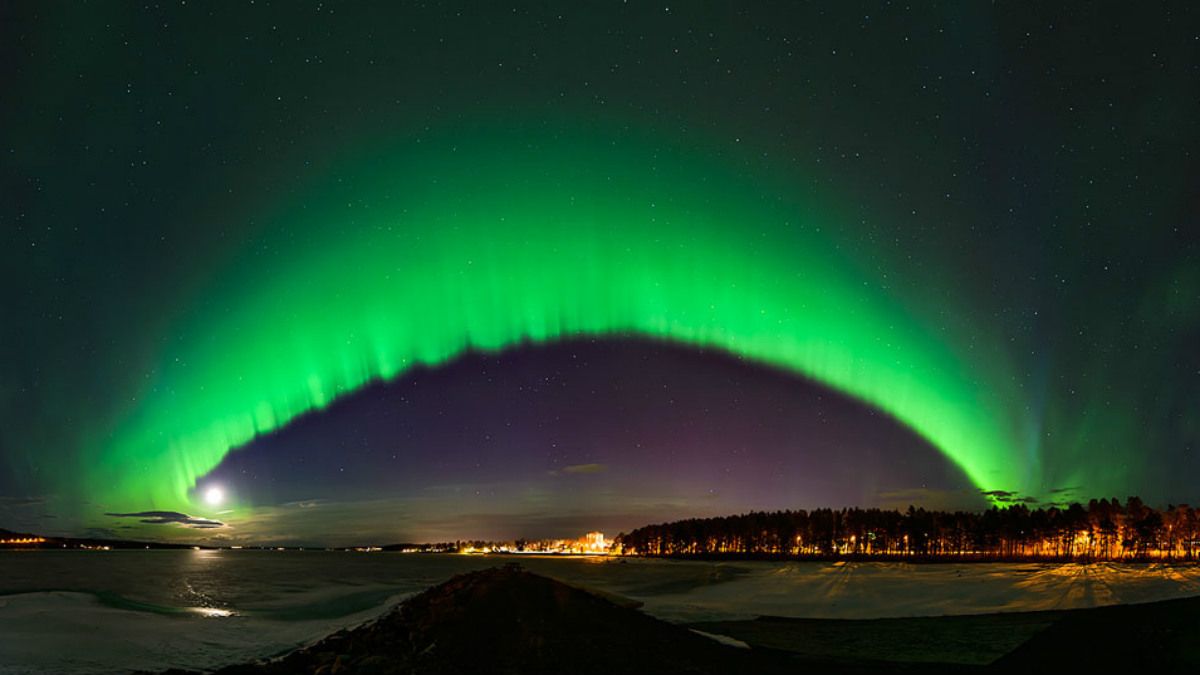 The 'Astronomy picture of the day' series features the best images taken with the help of Nasa, like this aurora in Sweden